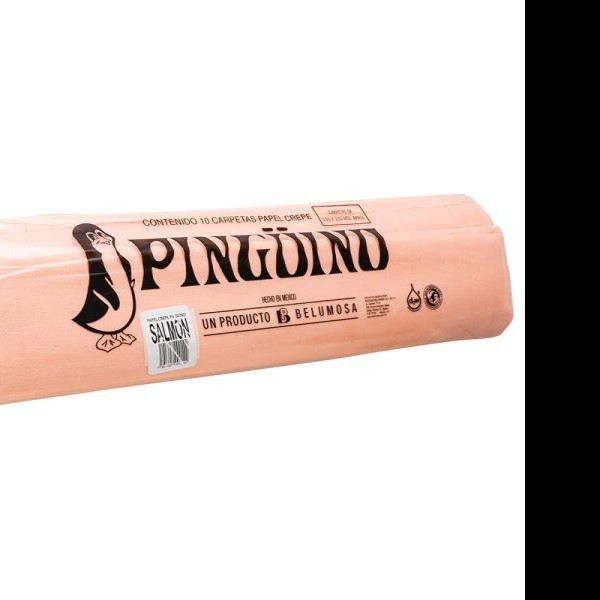 PAPEL CREPE PINGUINO ROSA SALMON E.10 C.250 21